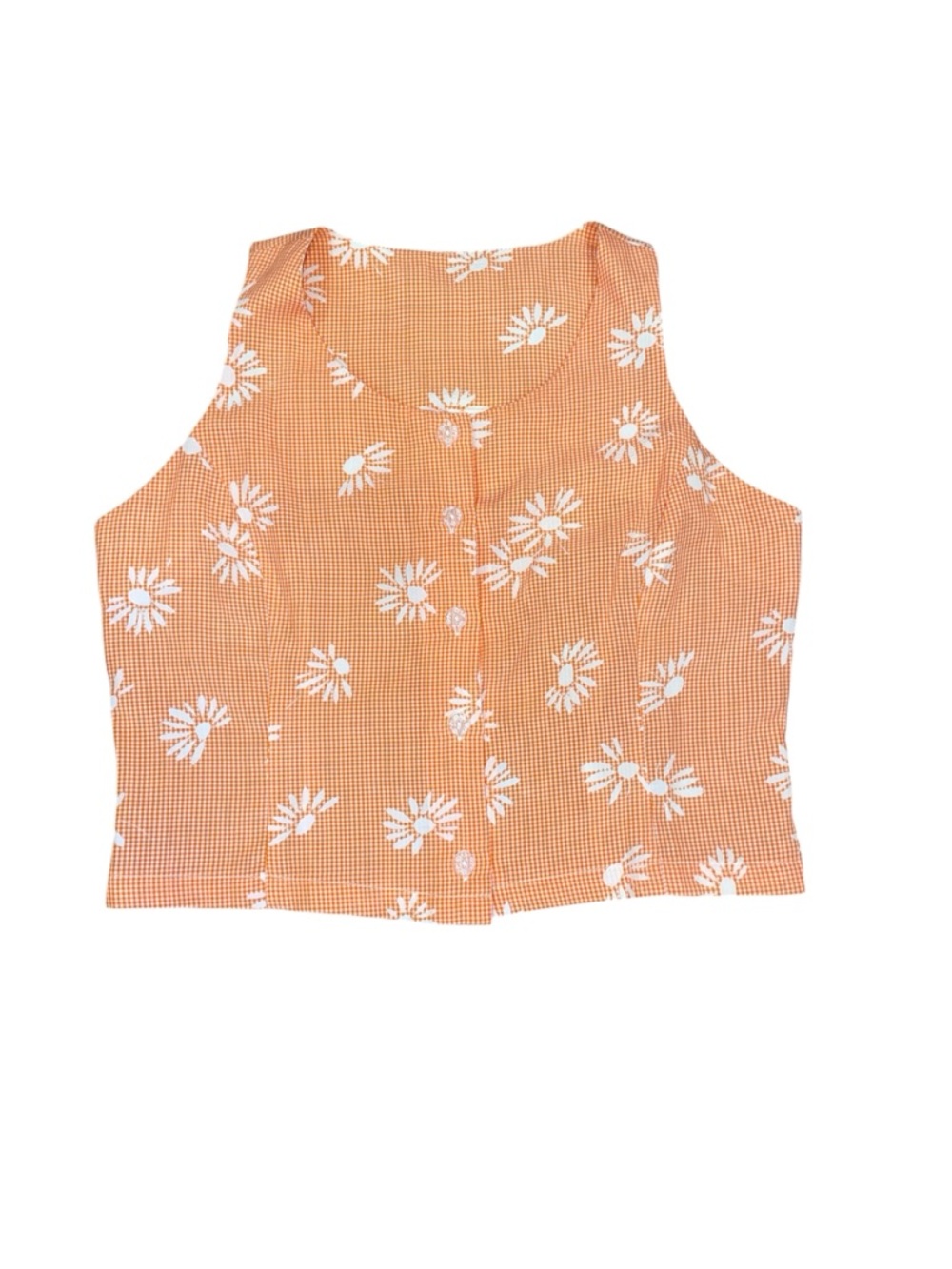 Vintage orange floral vest